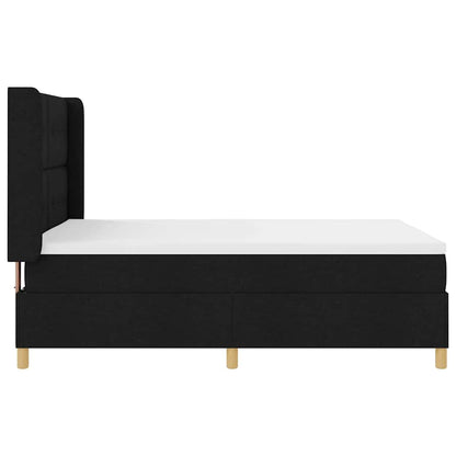 Letto a molle con strisce LED Nero 140 x 200 cm Tessuto | homemem39