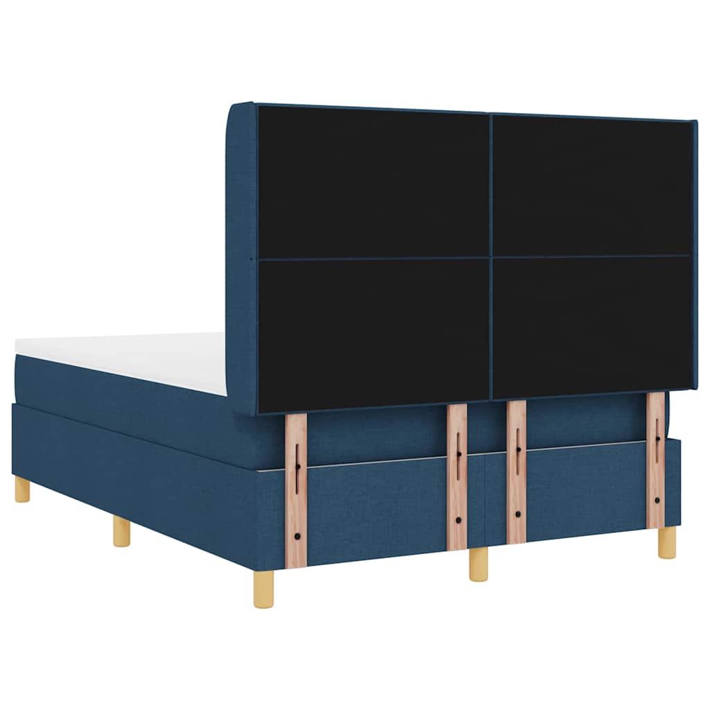 Letto a molle con strisce LED Blu 160 x 200 cm Tessuto | homemem39