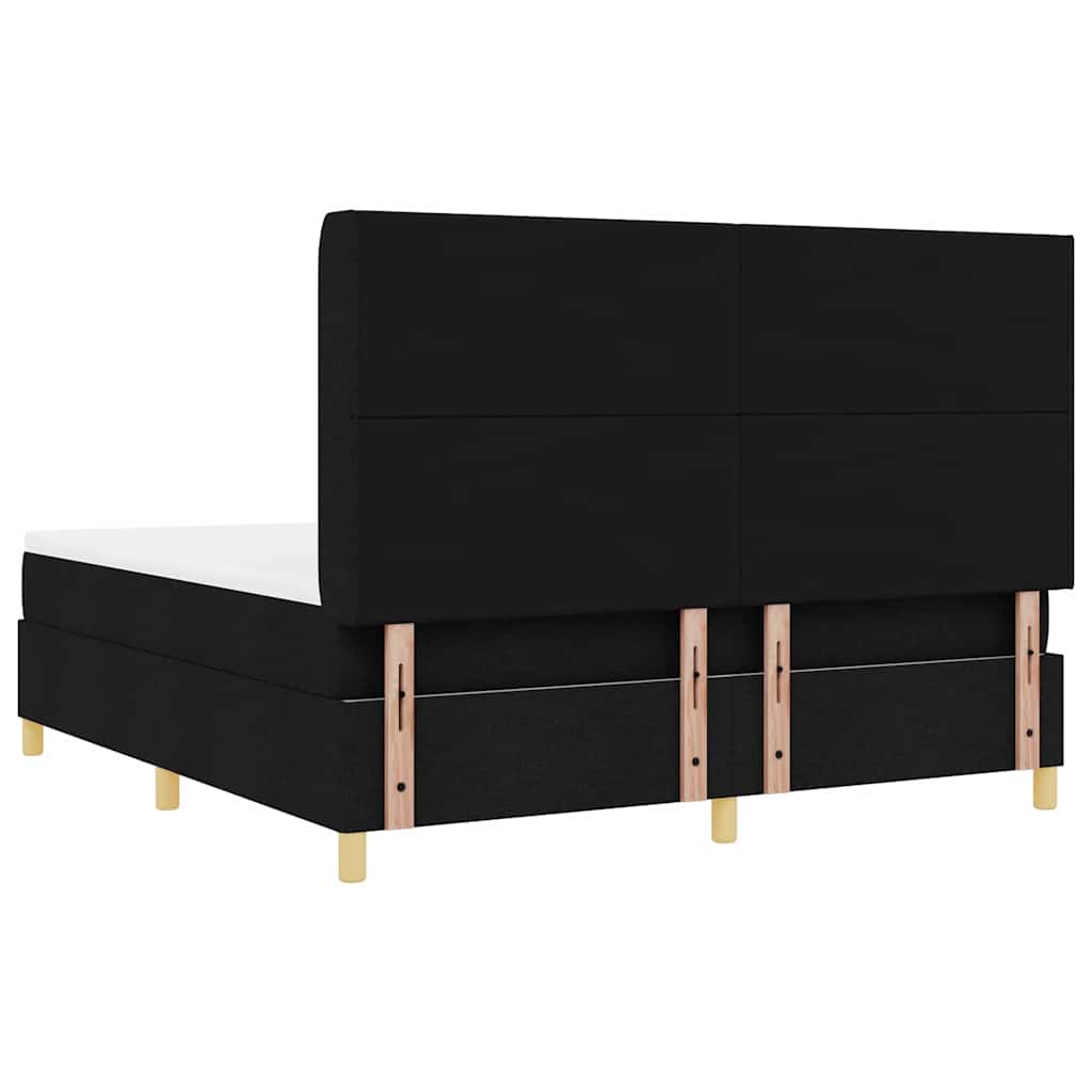 Letto a molle con strisce LED Nero 180 x 200 cm Tessuto | homemem39