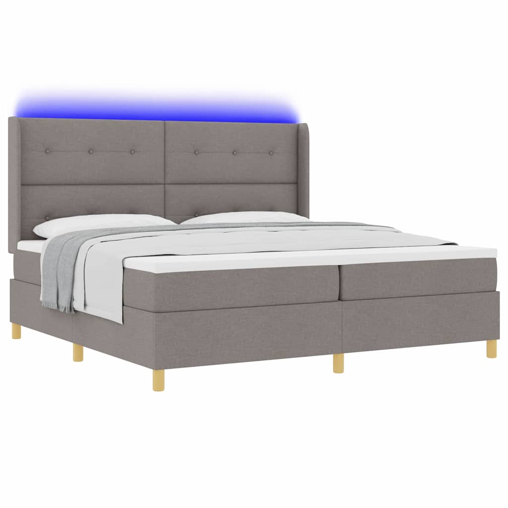 Letto a molle con strisce LED Talpa 200 x 200 cm Tessuto