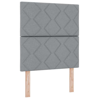 Letto a molle con strisce LED Grigio chiaro 80 x 200 cm Tessuto | homemem39