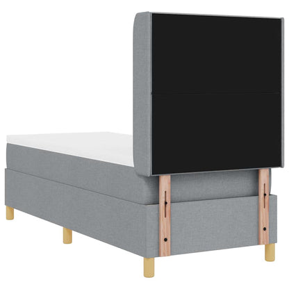 Letto a molle con strisce LED Grigio chiaro 80 x 200 cm Tessuto | homemem39