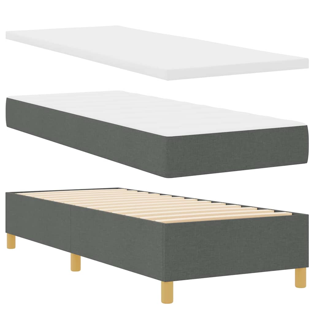 Letto a molle con strisce LED Grigio 80 x 200 cm Tessuto | homemem39
