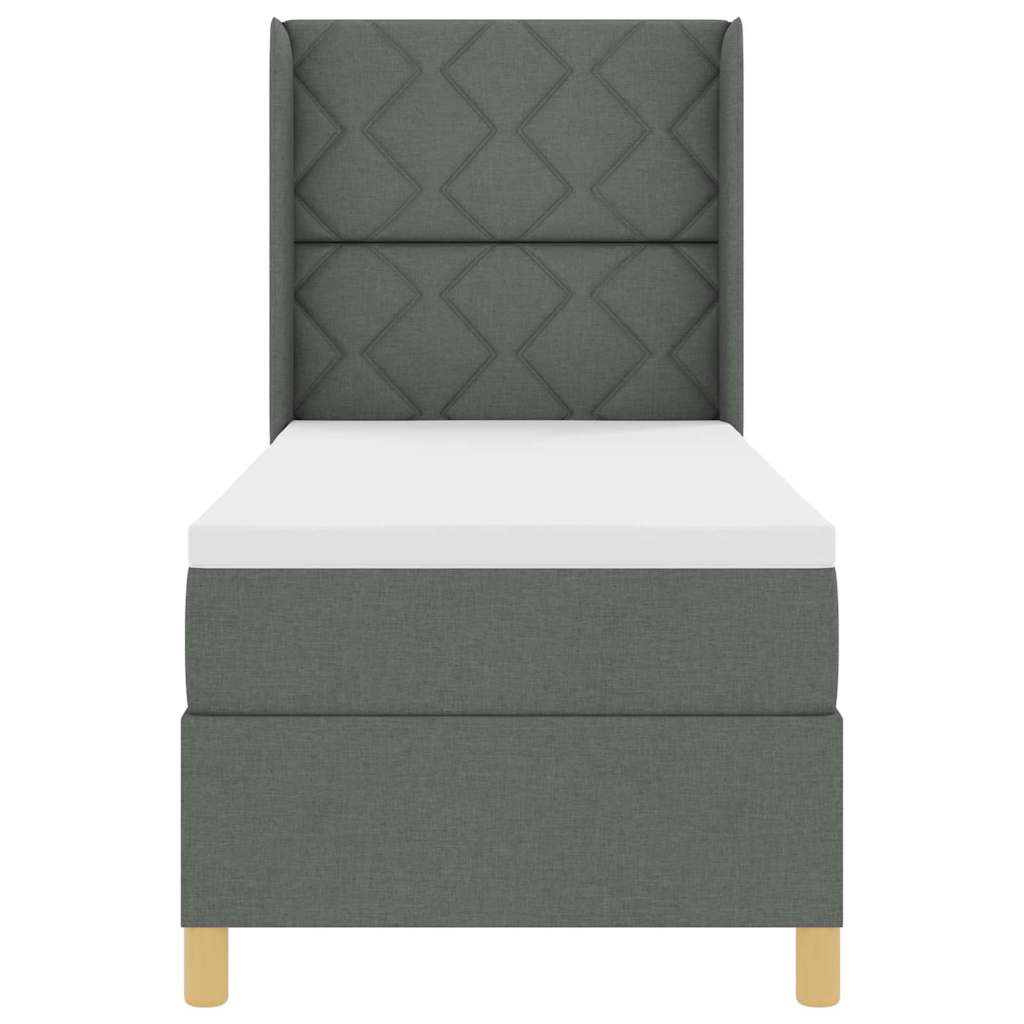 Letto a molle con strisce LED Grigio 80 x 200 cm Tessuto | homemem39