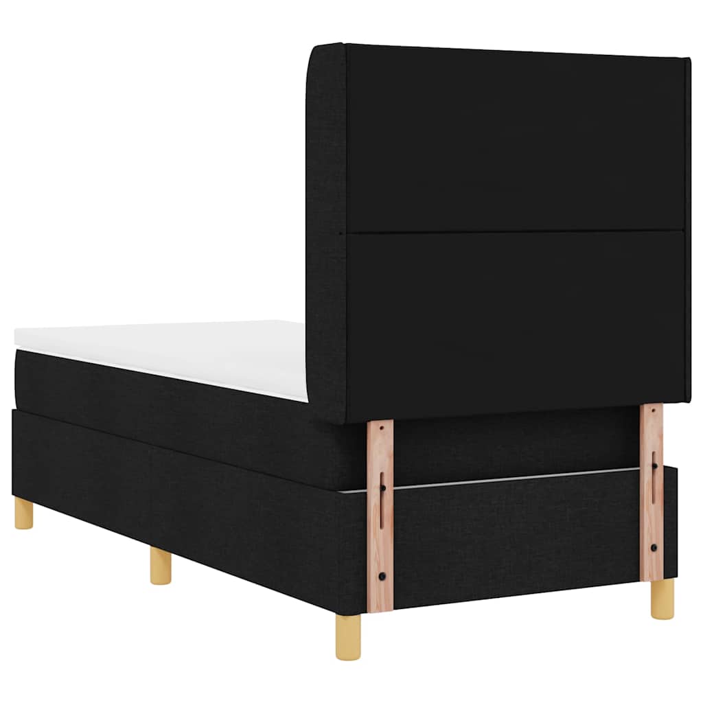 Letto a molle con strisce LED Nero 100 x 200 cm Tessuto | homemem39