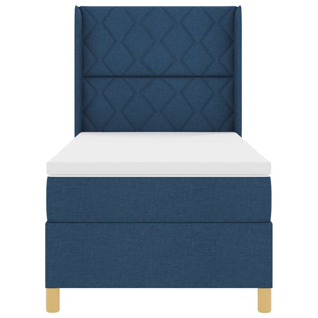 Letto a molle con strisce LED Blu 100 x 200 cm Tessuto | homemem39