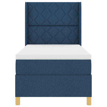 Letto a molle con strisce LED Blu 100 x 200 cm Tessuto | homemem39