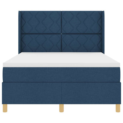 Letto a molle con strisce LED Blu 140 x 190 cm Tessuto | homemem39