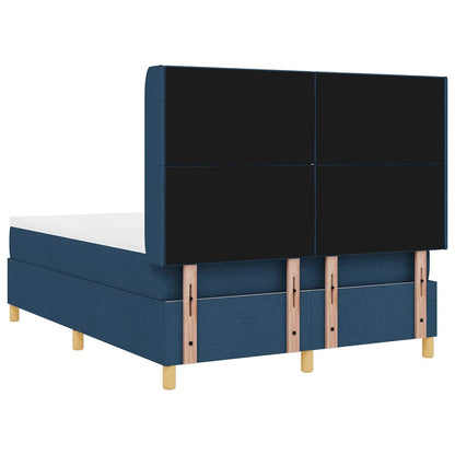 Letto a molle con strisce LED Blu 140 x 200 cm Tessuto | homemem39