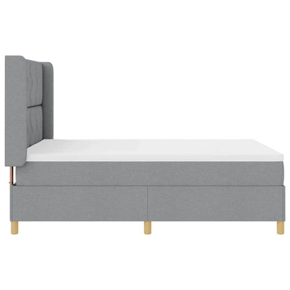 Letto a molle con testiera Grigio chiaro 160 x 200 cm Tessuto | homemem39