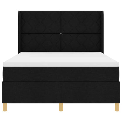 Letto a molle con strisce LED Nero 160 x 200 cm Tessuto | homemem39