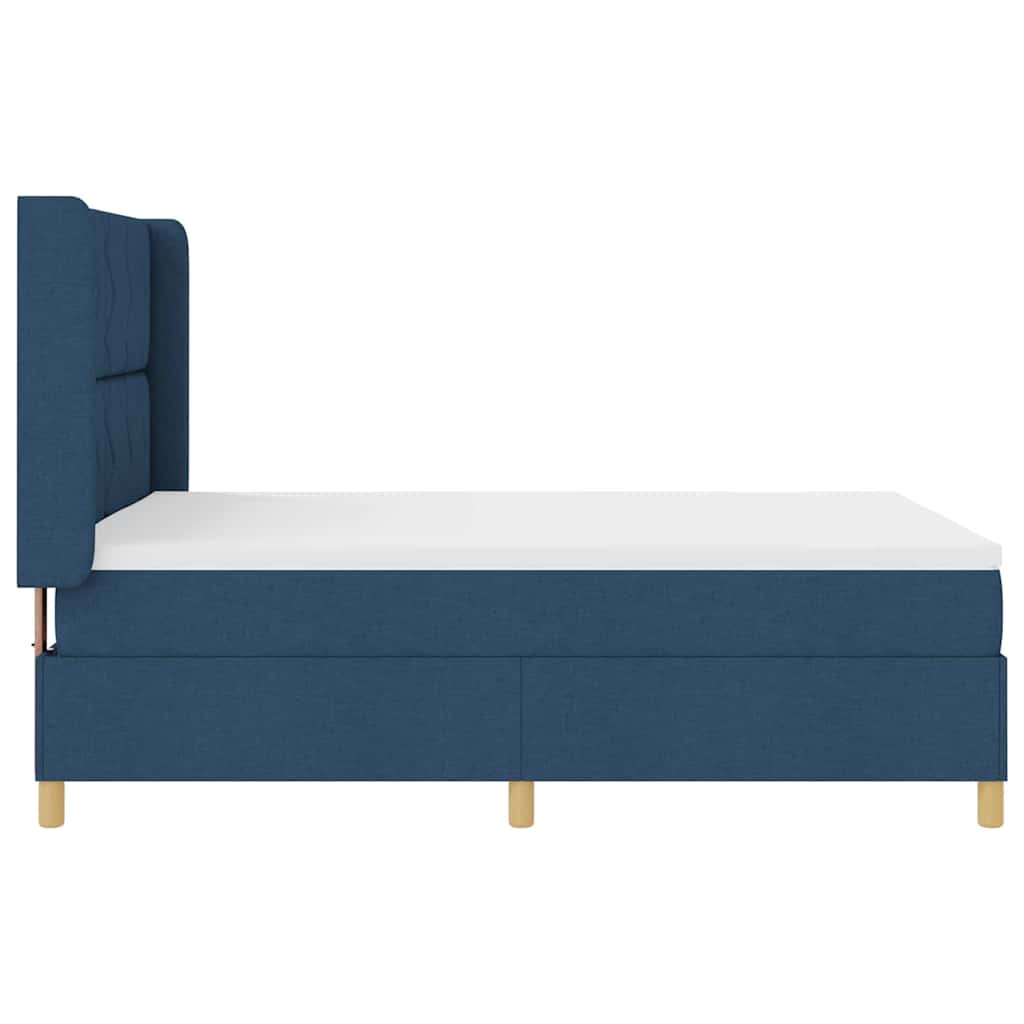 Letto a molle con strisce LED Blu 160 x 200 cm Tessuto | homemem39
