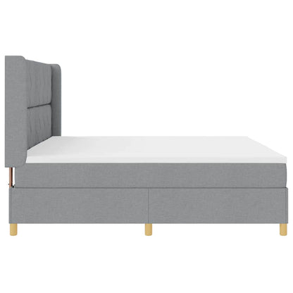 Letto a molle con materasso Grigio chiaro 200 x 200 cm Tessuto - homemem39