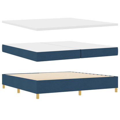 Letto a molle con strisce LED Blu 200 x 200 cm Tessuto | homemem39