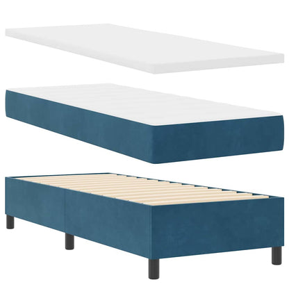 Letto a molle con materasso con led Blu 80 x 200 cm Velluto | homemem39