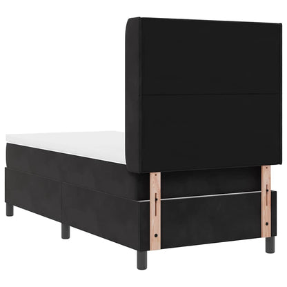Letto a molle con strisce LED Nero 90 x 200 cm Velluto | homemem39