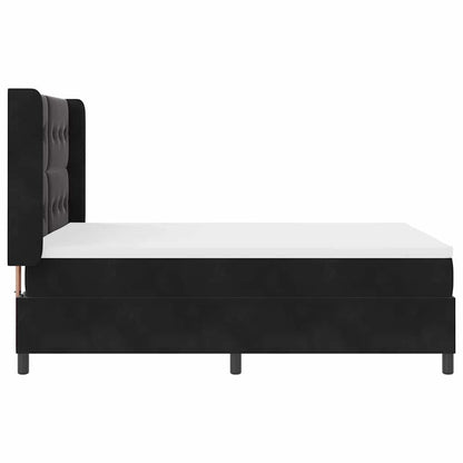 Letto a molle con strisce LED Nero 140 x 190 cm Velluto | homemem39