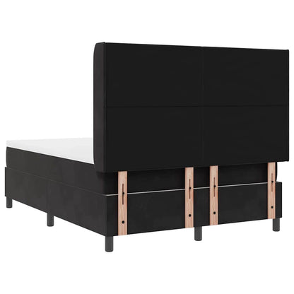 Letto a molle con strisce LED Nero 140 x 200 cm Velluto | homemem39
