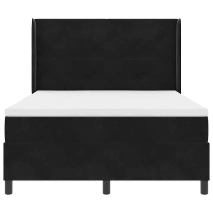 Letto a molle con strisce LED Nero 140 x 200 cm Velluto | homemem39