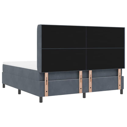 Letto a molle con strisce LED Grigio scuro 180 x 200 cm Velluto | homemem39