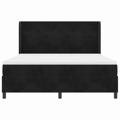 Letto a molle con strisce LED Nero 180 x 200 cm Velluto | homemem39