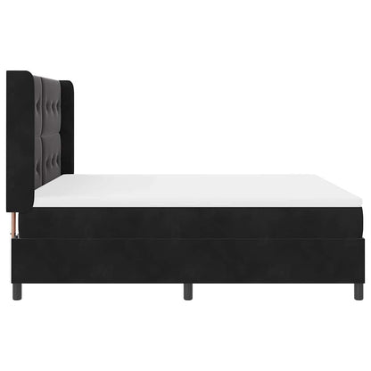 Letto a molle con strisce LED Nero 180 x 200 cm Velluto | homemem39
