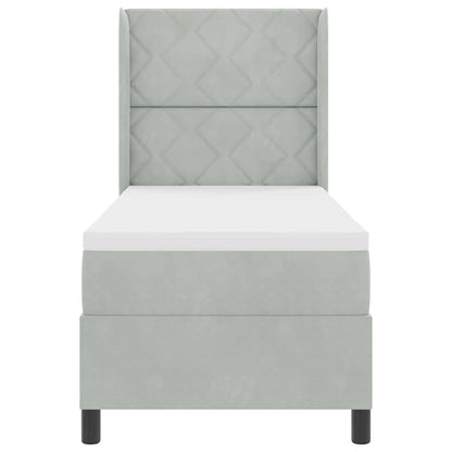 Letto con Box Springs LED e Materasso Grigio chiaro 80 x 200 cm - homemem39