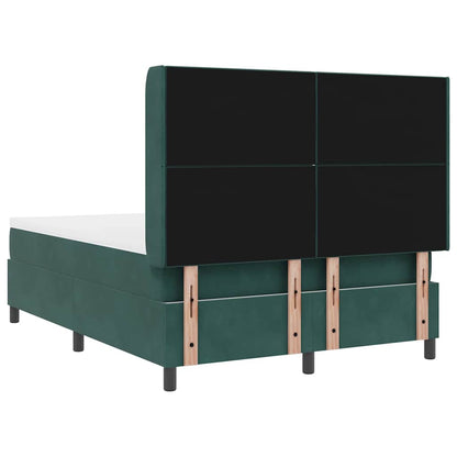 Letto a molle con strisce LED Verde 140 x 190 cm Velluto | homemem39