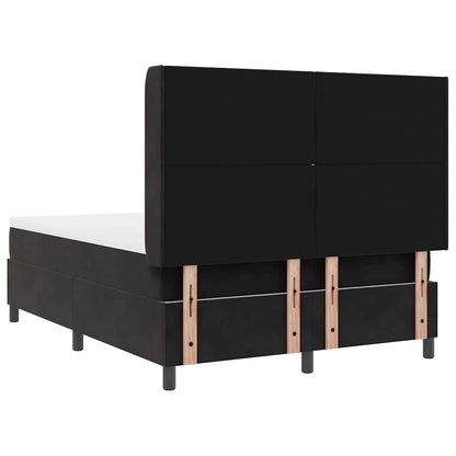 Letto a molle con strisce LED Nero 140 x 200 cm Velluto | homemem39