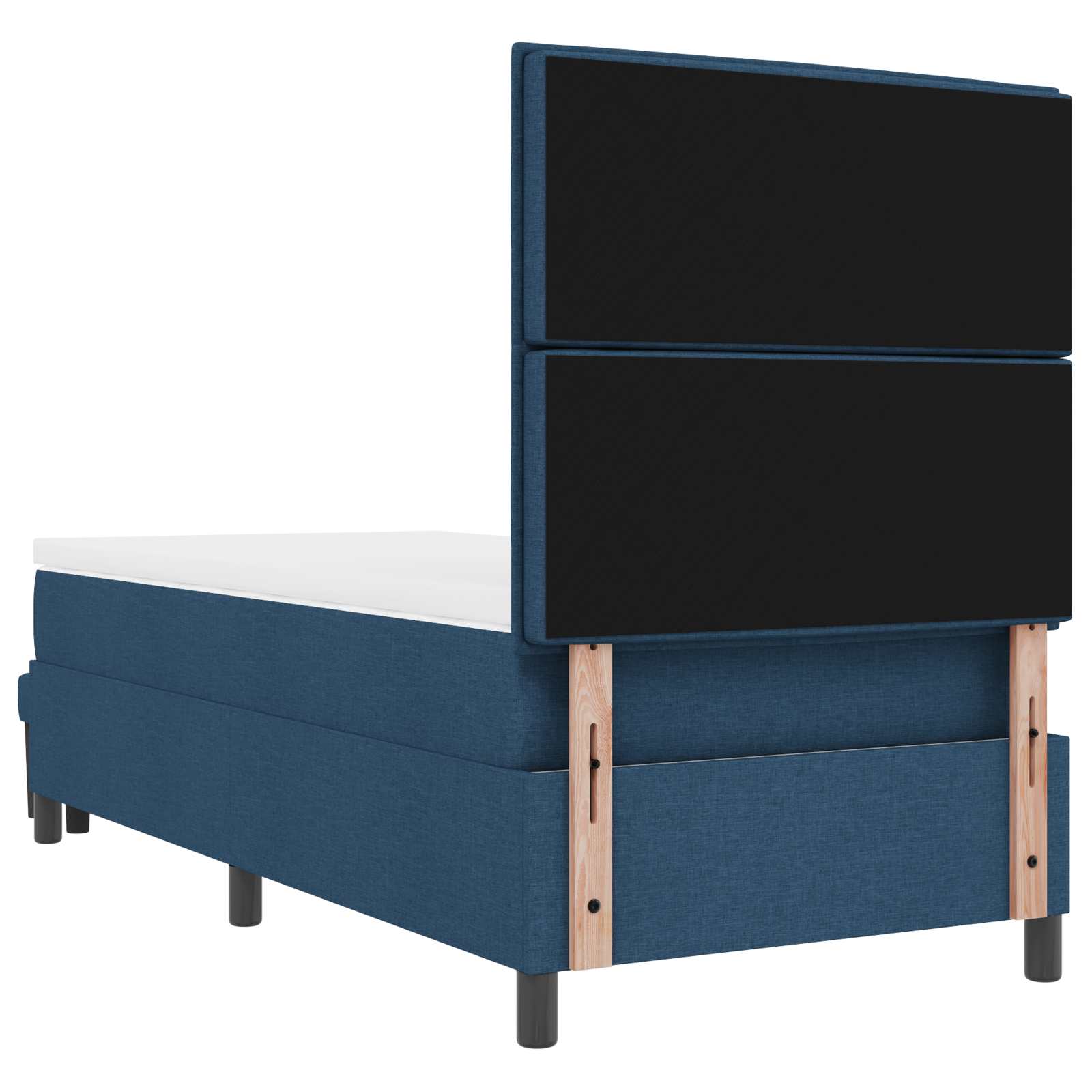 Letto a molle con testiera Blu 80 x 200 cm Tessuto | homemem39