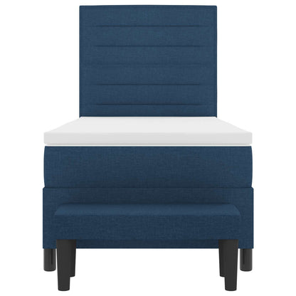Letto a molle con testiera Blu 80 x 200 cm Tessuto | homemem39