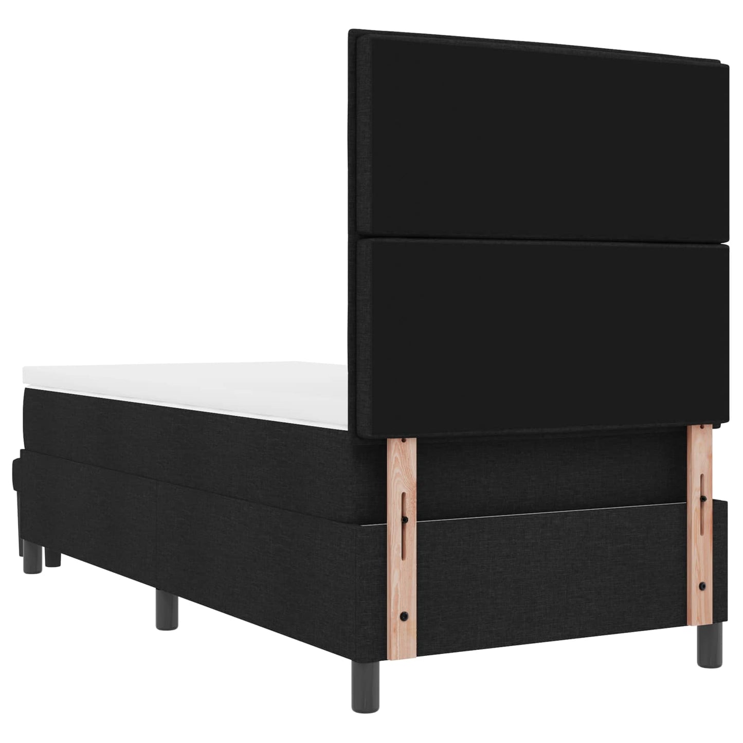 Letto a molle con testiera Nero 90 x 190 cm Tessuto | homemem39