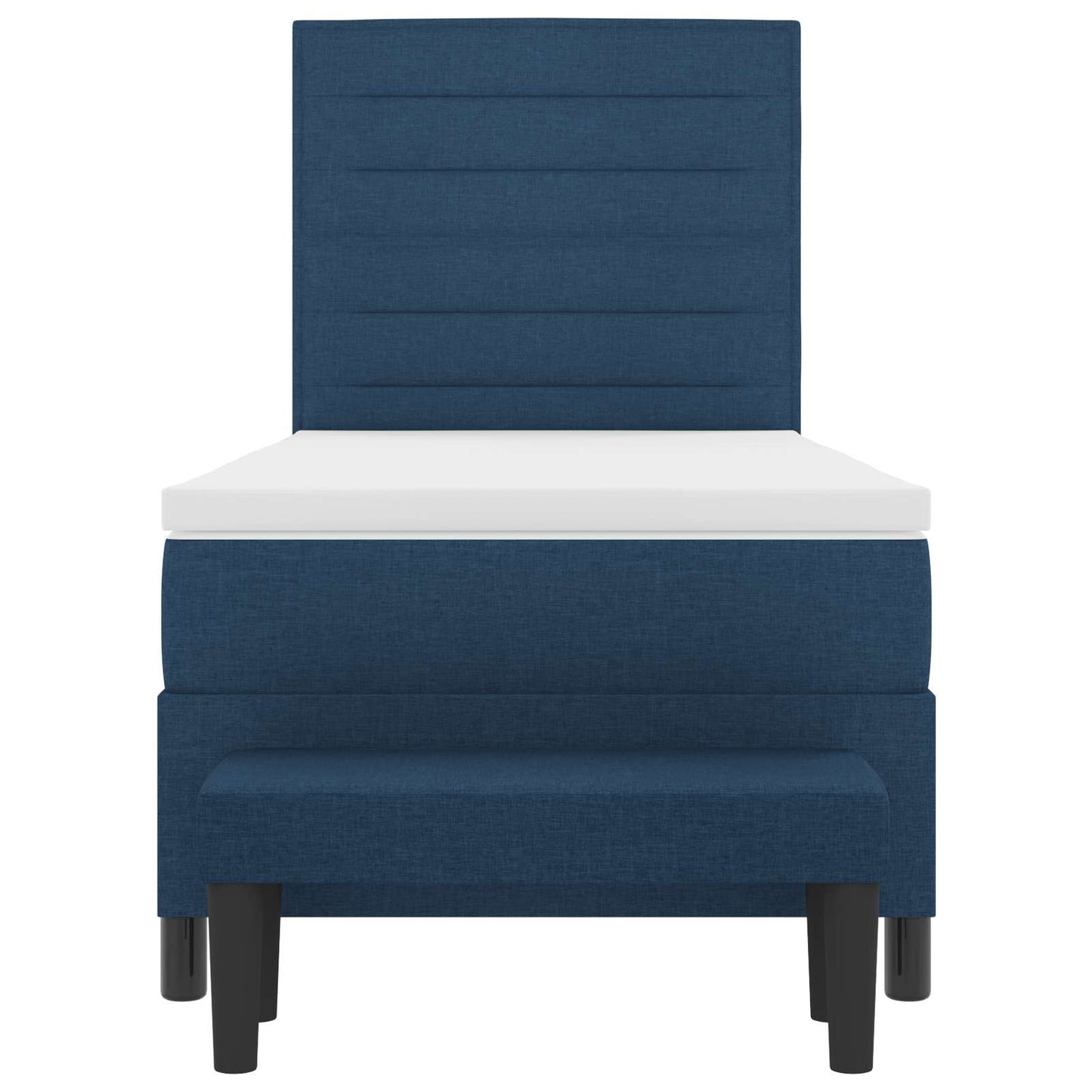 Letto a molle con testiera Blu 90 x 190 cm Tessuto | homemem39