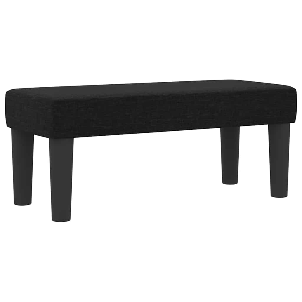 Letto a molle con cuscino con testiera Nero 90 x 200 cm Tessuto | homemem39