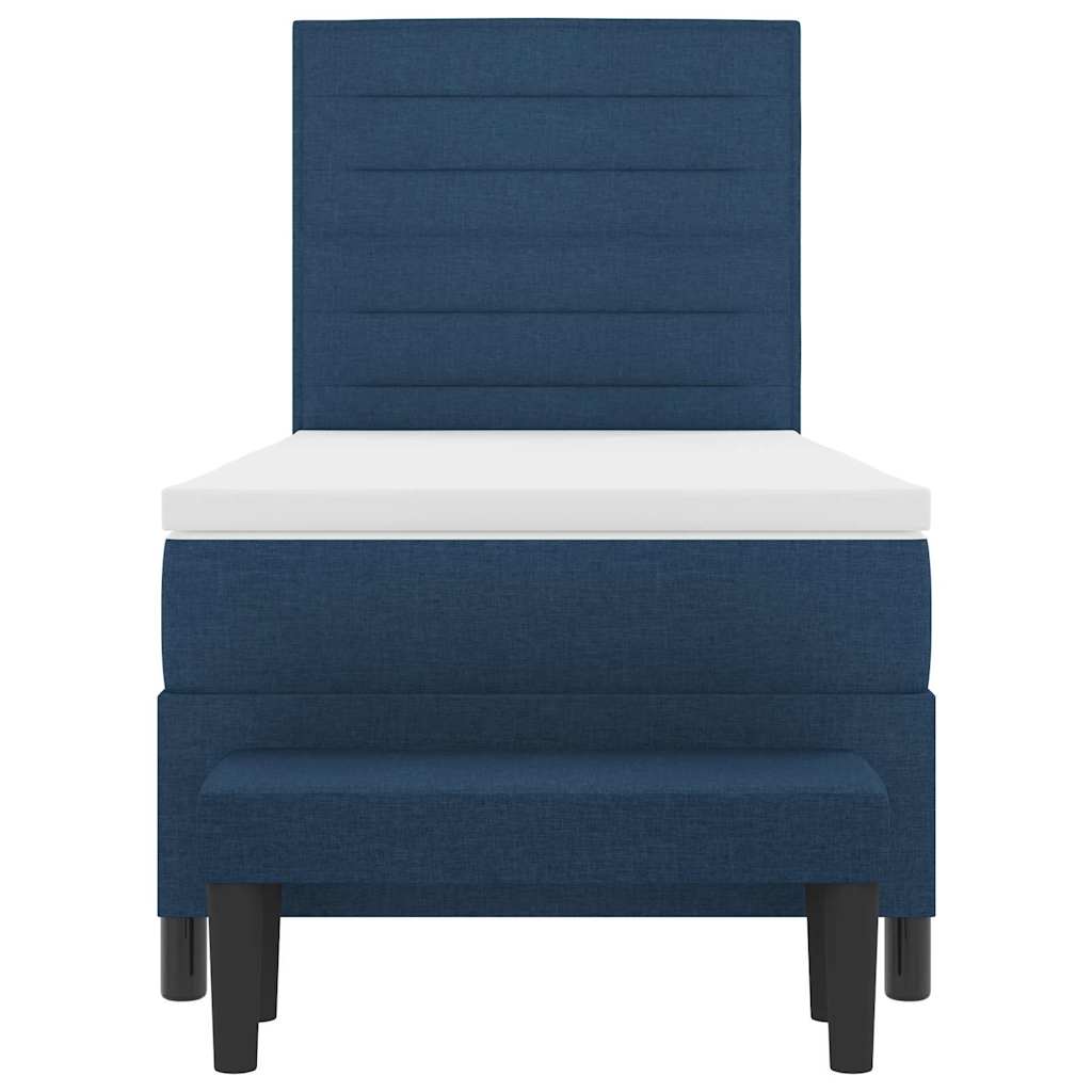 Letto a molle con testiera Blu 90 x 200 cm Tessuto | homemem39
