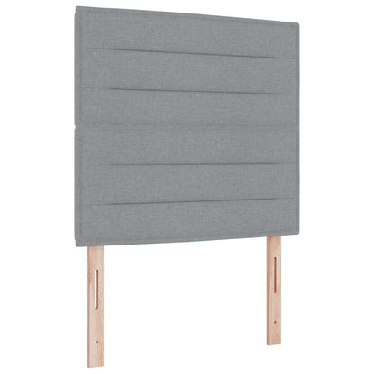 Letto a molle con materasso Grigio chiaro 100 x 200 cm Tessuto