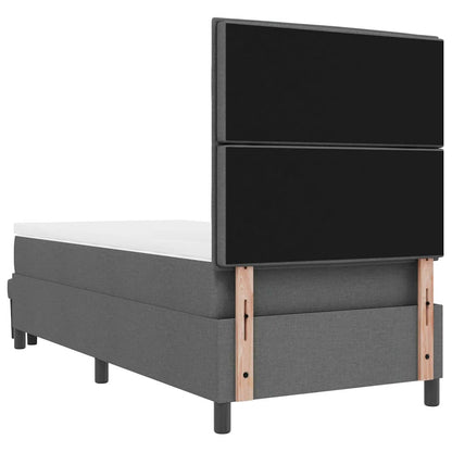 Letto a molle con testiera Grigio scuro 100 x 200 cm Tessuto | homemem39