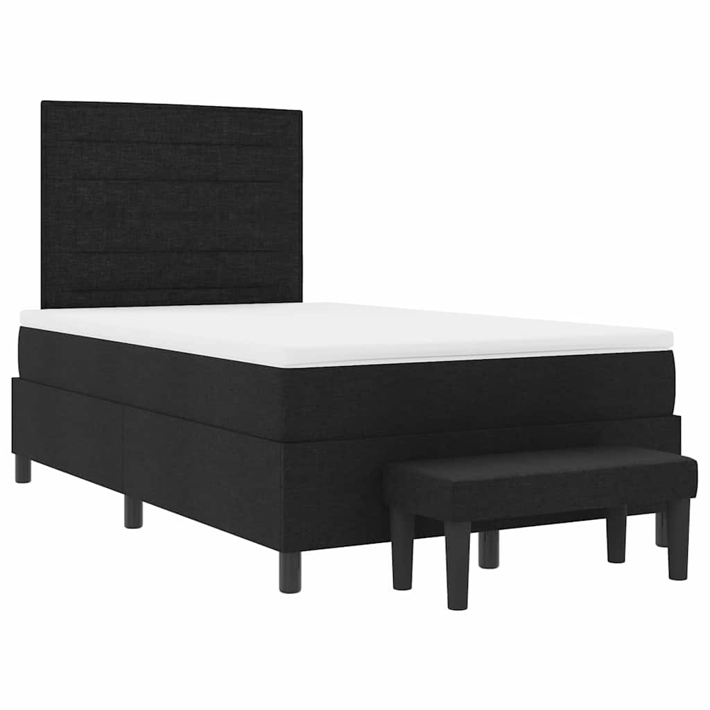 Letto a molle Nero 120 x 190 cm Tessuto & Legno multistrato - homemem39