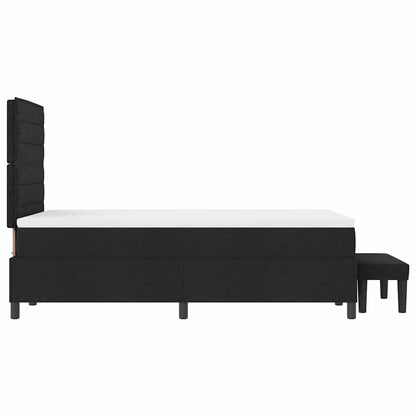 Letto a molle con testiera Nero 120 x 190 cm Tessuto | homemem39