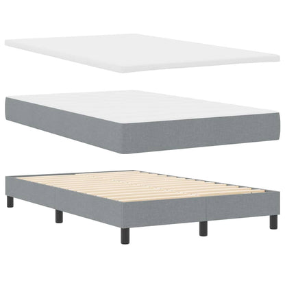 Letto a molle con cuscino Grigio chiaro 120 x 200 cm Tessuto | homemem39