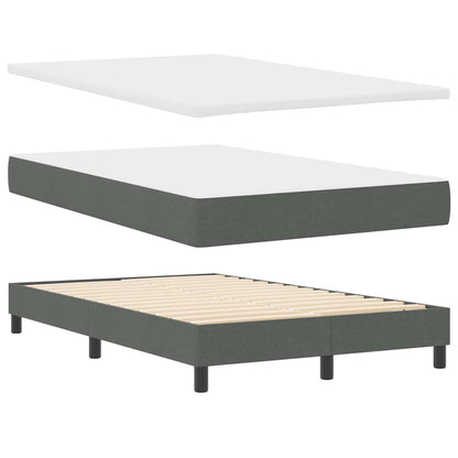 Letto a molle con cuscino Grigio scuro 120 x 200 cm Tessuto | homemem39