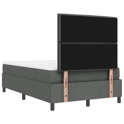 Letto a molle con cuscino Grigio scuro 120 x 200 cm Tessuto | homemem39