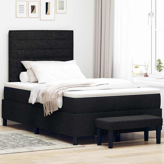 Letto a molle Nero 120 x 200 cm Tessuto & Legno multistrato - homemem39