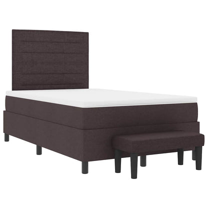 Letto a molle con testiera Marrone Scuro 120 x 200 cm Tessuto | homemem39