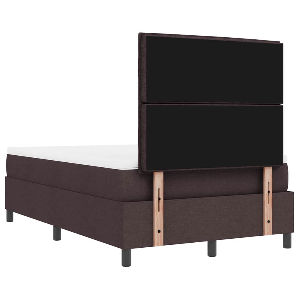 Letto a molle con testiera Marrone Scuro 120 x 200 cm Tessuto | homemem39