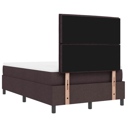 Letto a molle con testiera Marrone Scuro 120 x 200 cm Tessuto | homemem39
