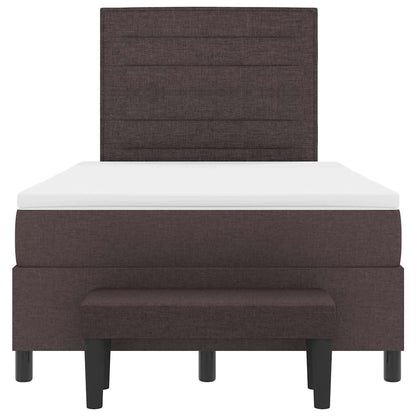 Letto a molle con testiera Marrone Scuro 120 x 200 cm Tessuto | homemem39