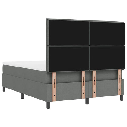 Letto a molle con cuscino Grigio scuro 140 x 190 cm Tessuto | homemem39