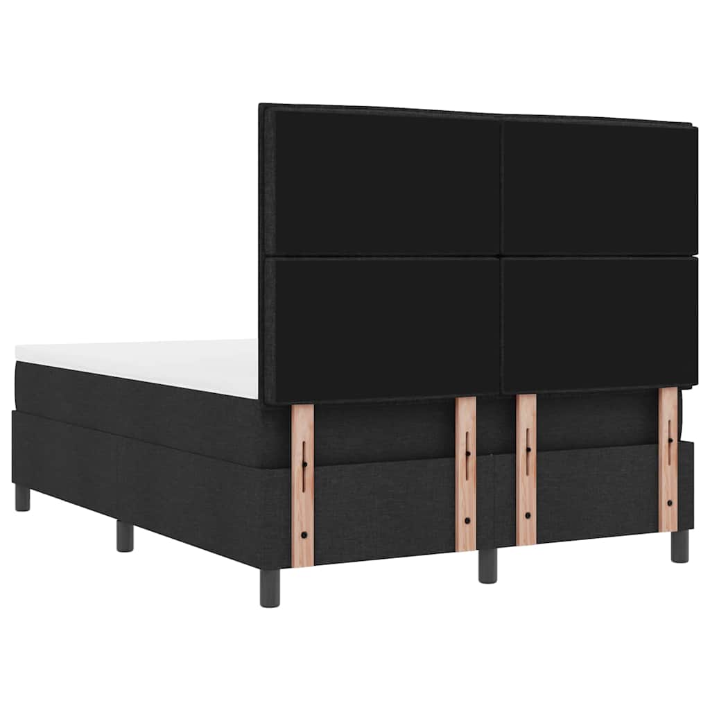 Letto a molle con testiera Nero 140 x 190 cm Tessuto | homemem39