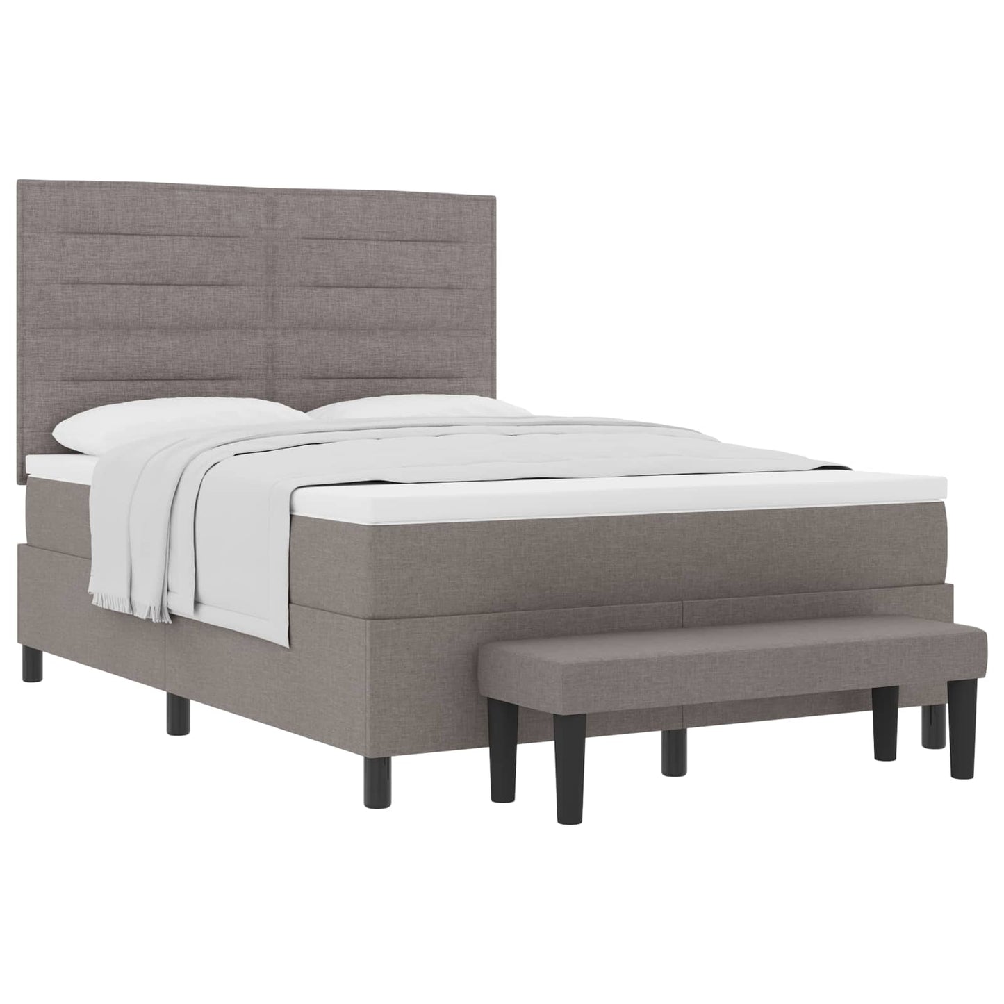 Letto a molle con testiera Talpa 140 x 190 cm Tessuto